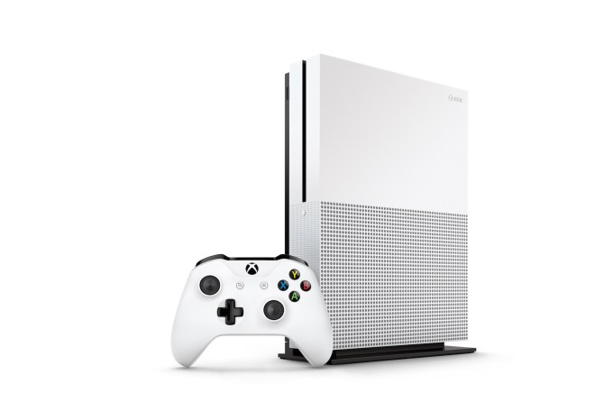 Xbox One S Console Vertical Right Angle